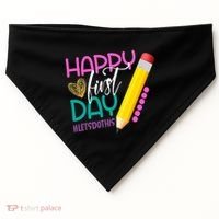 Happy First Day Of School Lets Do This USA-Made Doggie Bandana thumb 0