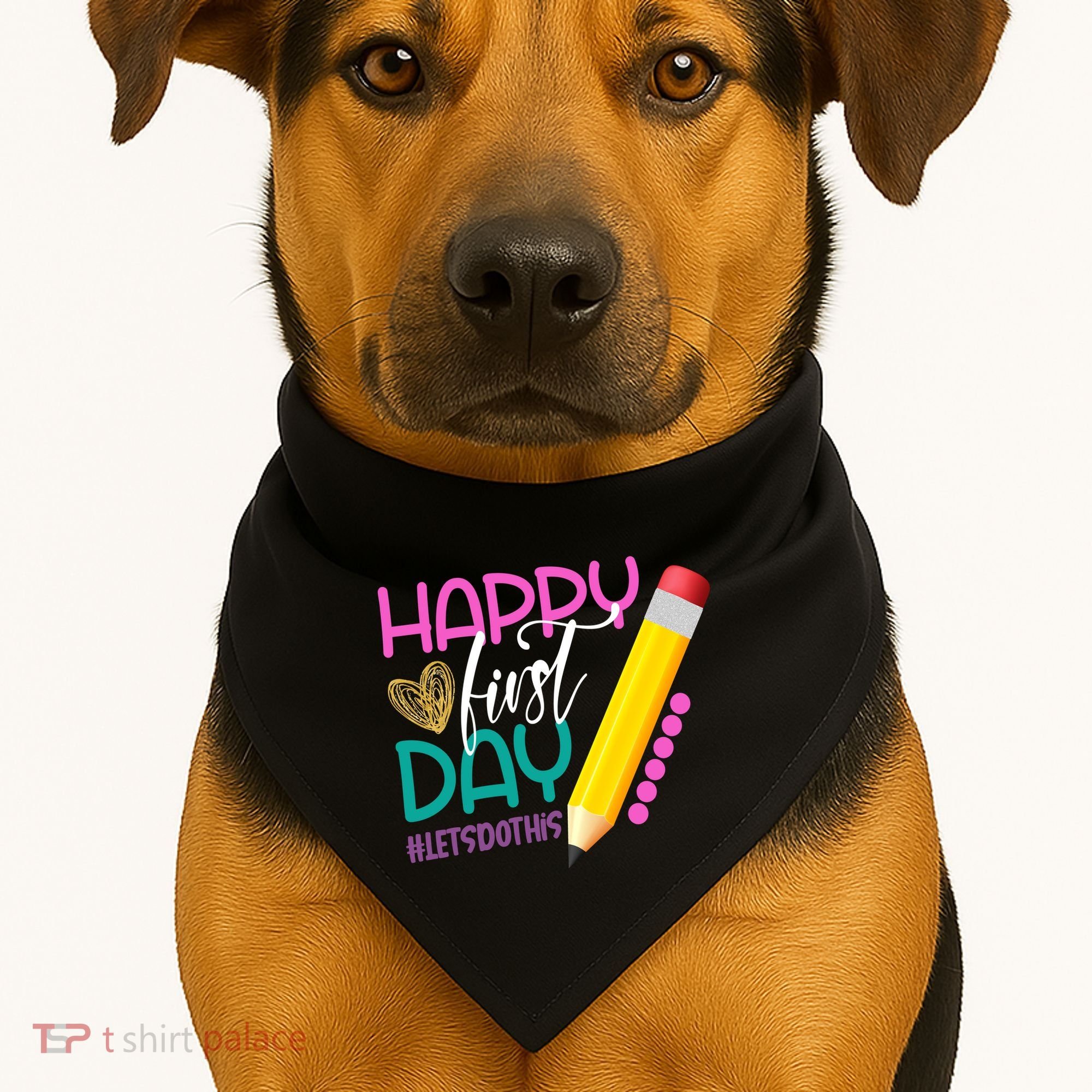 Happy First Day Of School Lets Do This USA-Made Doggie Bandana