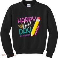 Happy First Day Of School Lets Do This Kids Sweatshirt thumb 0