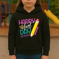 Happy First Day Of School Lets Do This Kids Hoodie thumb 3