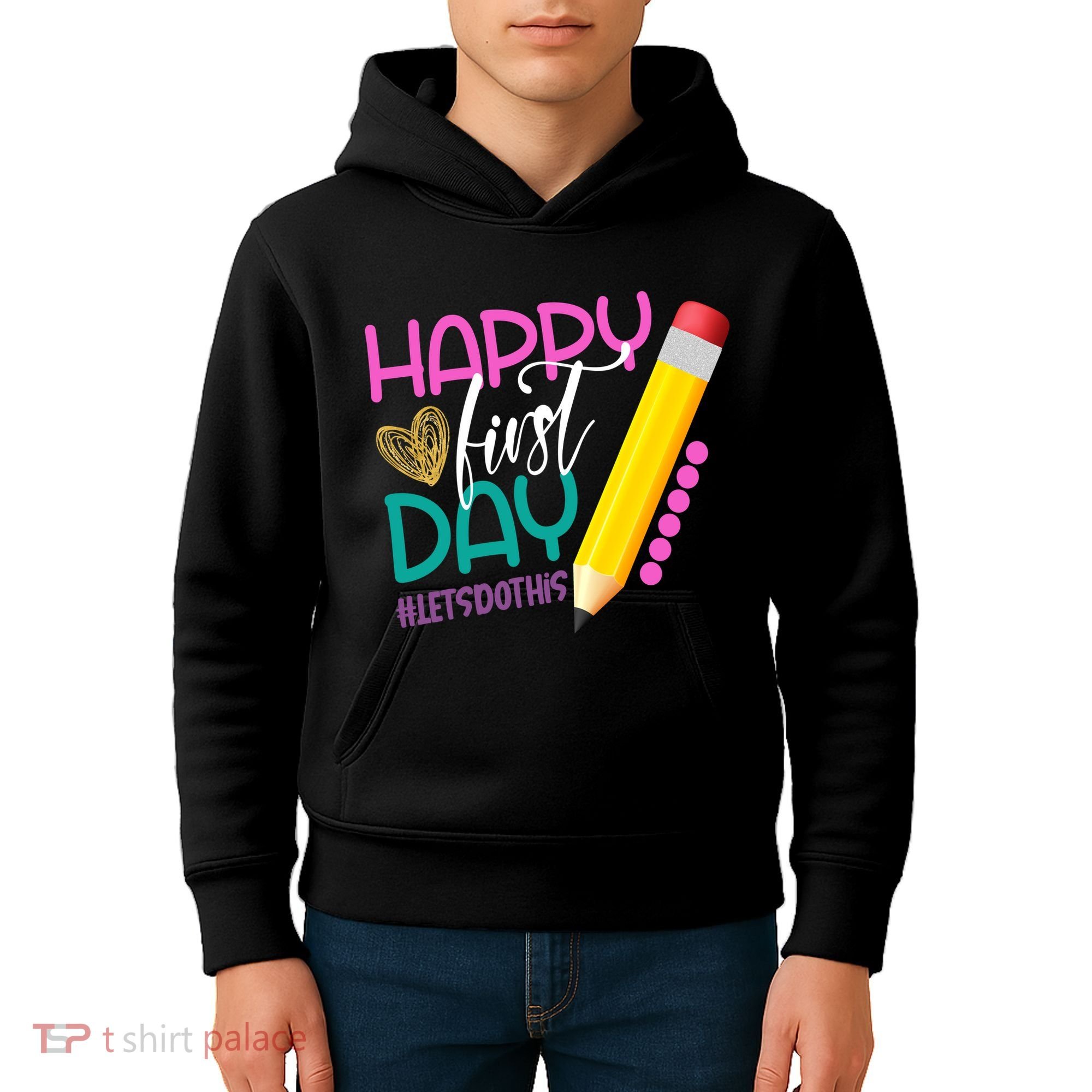 Happy First Day Of School Lets Do This Kids Hoodie