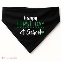 Happy First Day Of School Logo USA-Made Doggie Bandana thumb 0