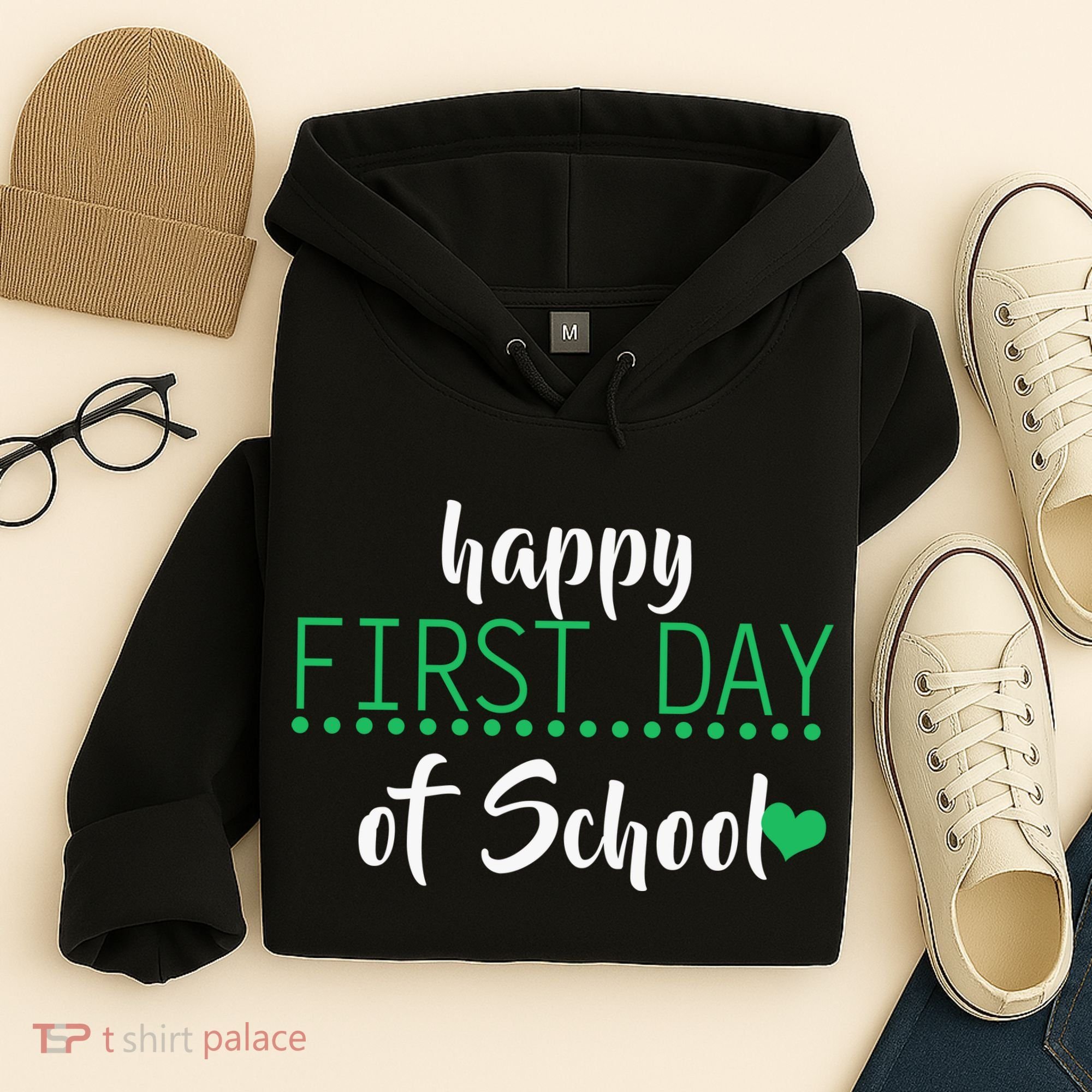 Happy First Day Of School Logo Hoodie