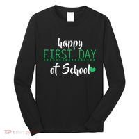 Happy First Day Of School Logo Long Sleeve Shirt thumb 0