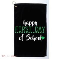 Happy First Day Of School Logo Golf Towel thumb 0