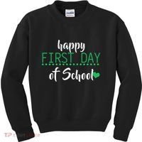 Happy First Day Of School Logo Kids Sweatshirt thumb 0