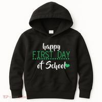 Happy First Day Of School Logo Kids Hoodie thumb 0