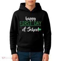 Happy First Day Of School Logo Kids Hoodie thumb 4