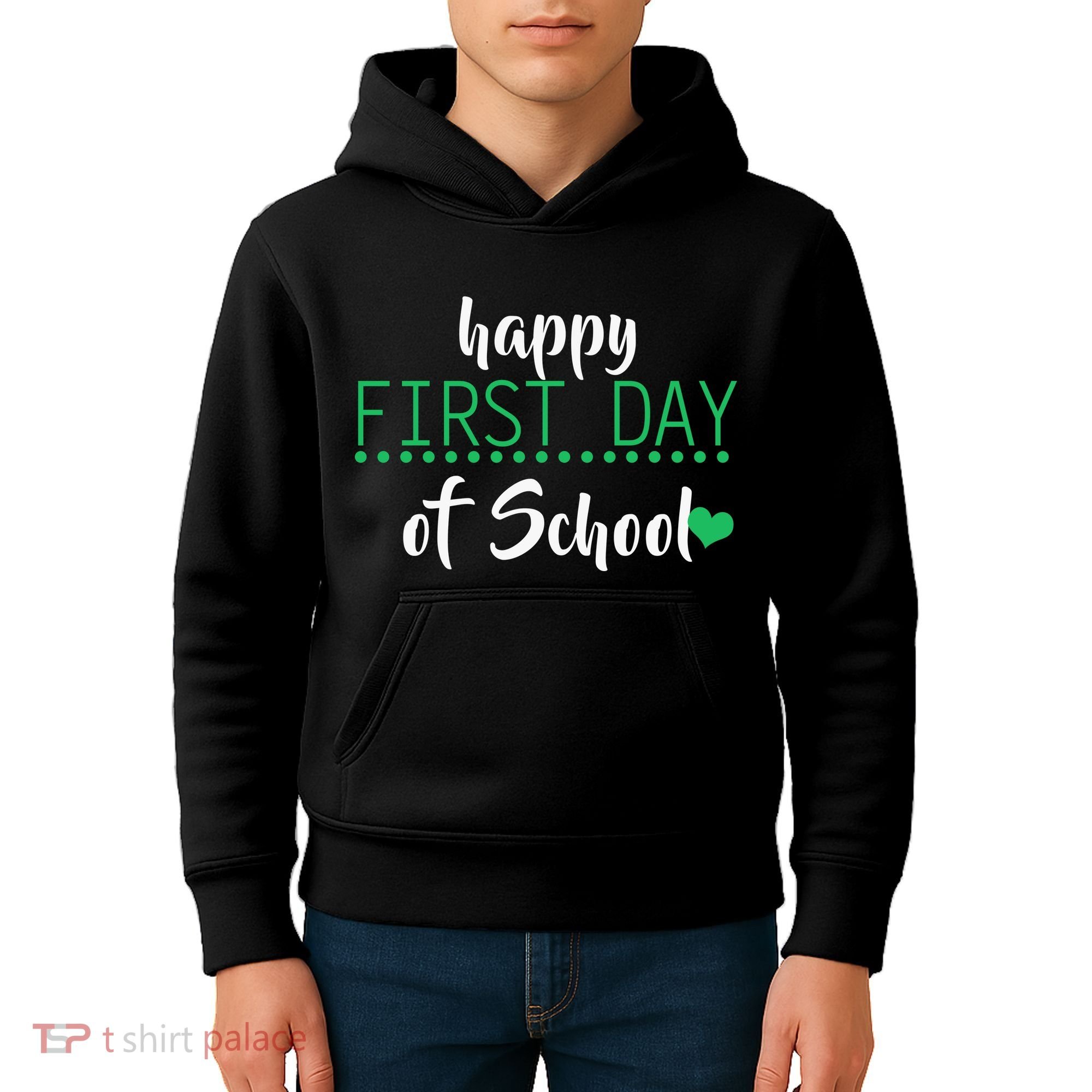 Happy First Day Of School Logo Kids Hoodie