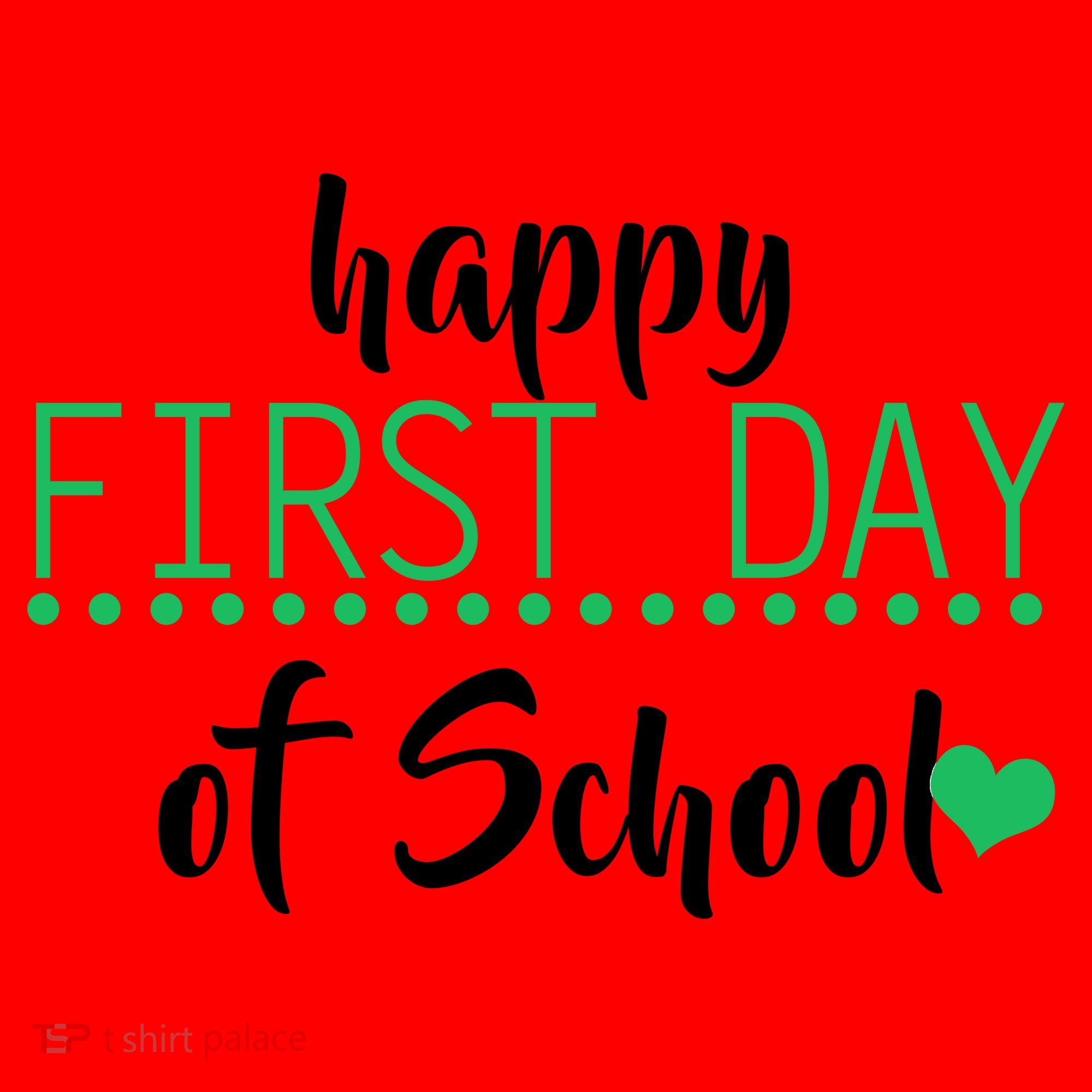 Happy First Day Of School Logo Santa Hat