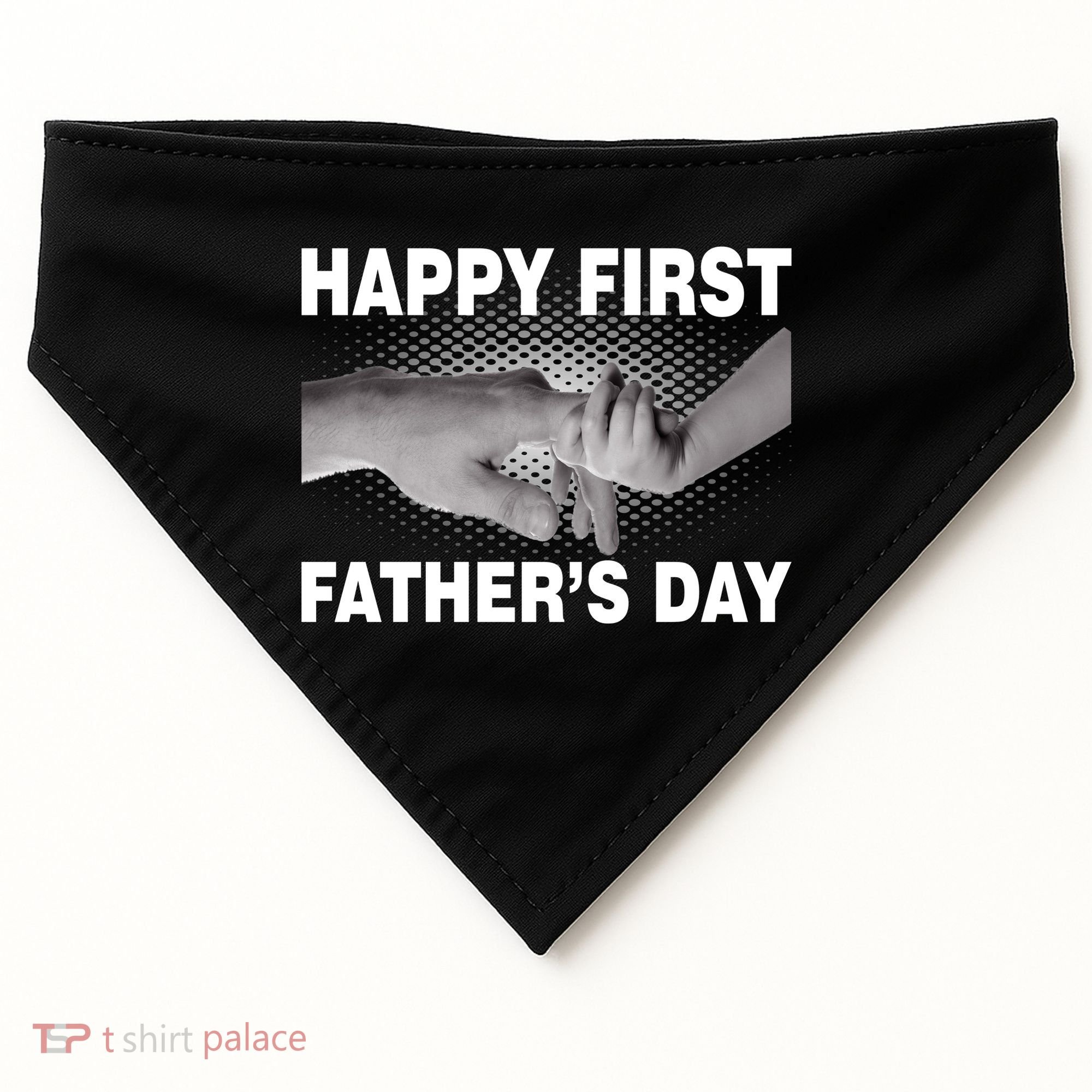 Happy First Father's Day USA-Made Doggie Bandana