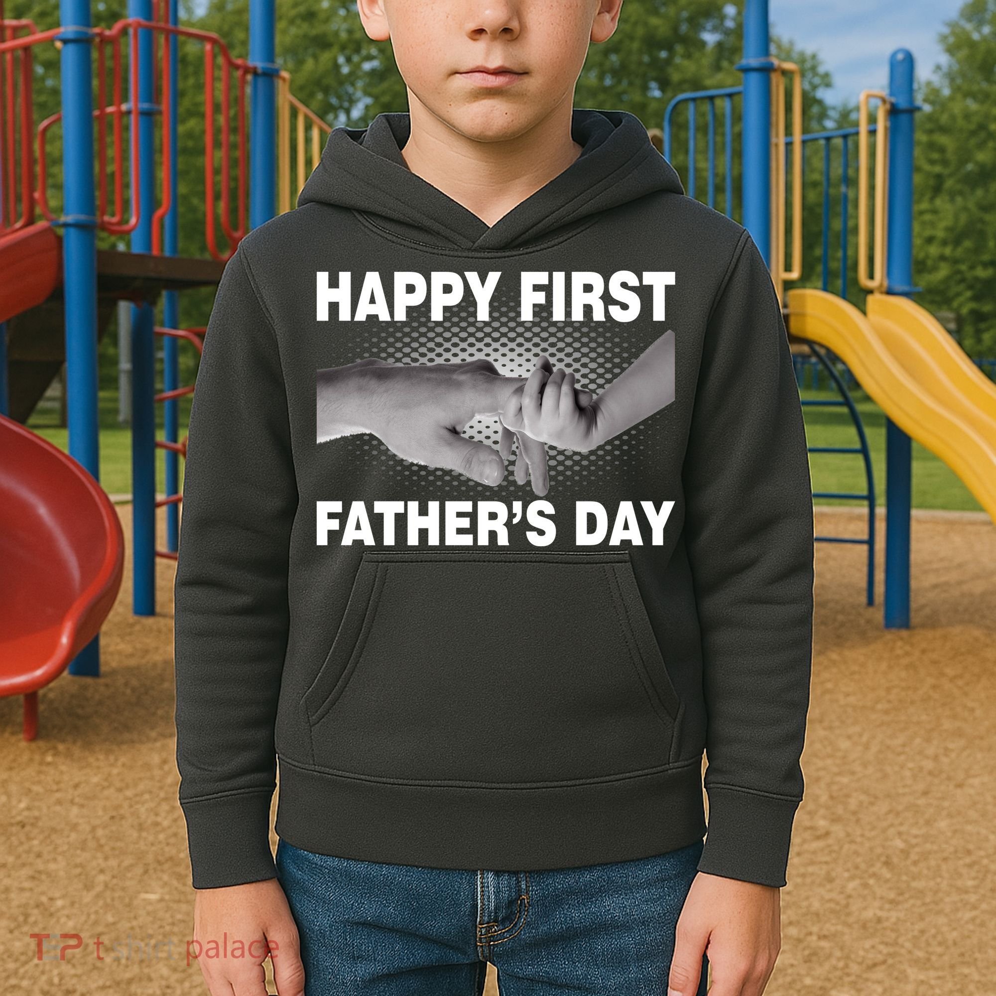 Happy First Father's Day Kids Hoodie