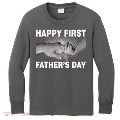 Happy First Father's Day Kids Long Sleeve Shirt