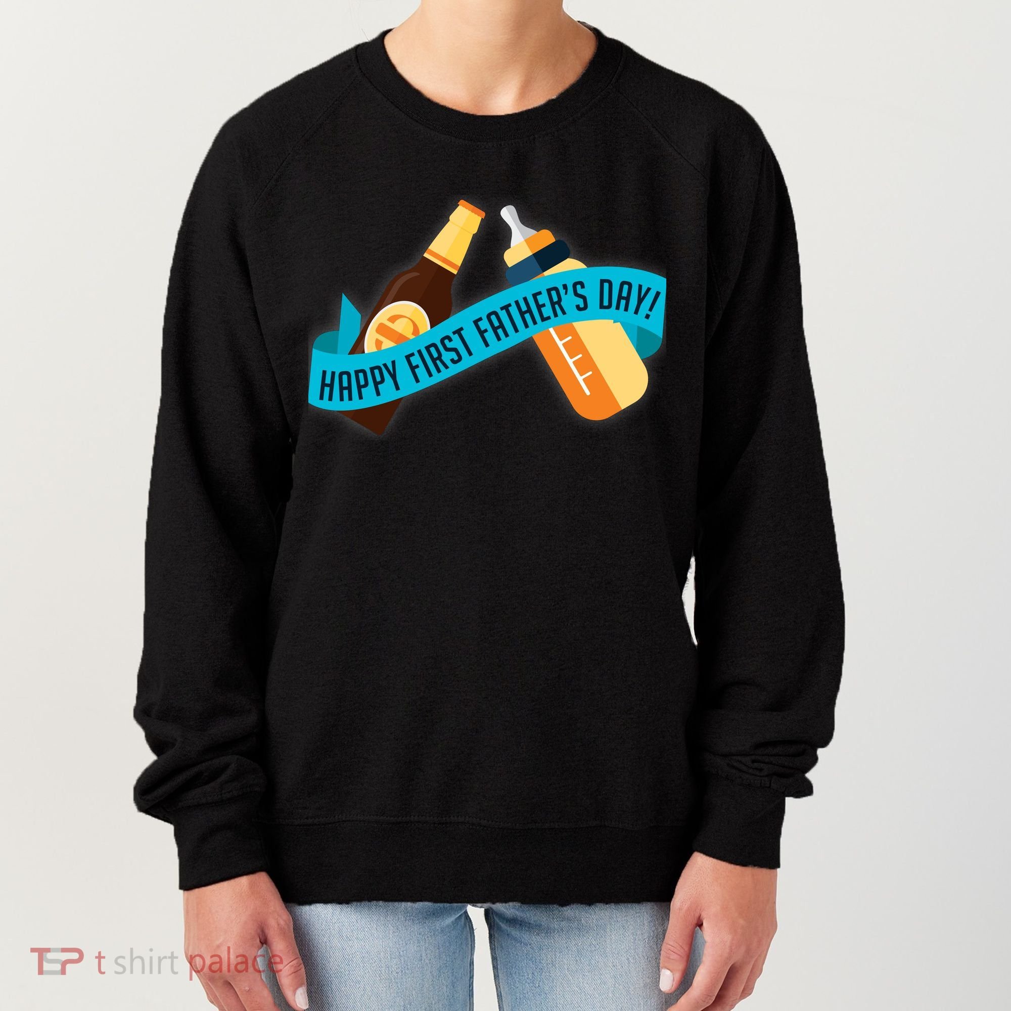 Happy First Father's Day Baby Bottle Women's Sweatshirt
