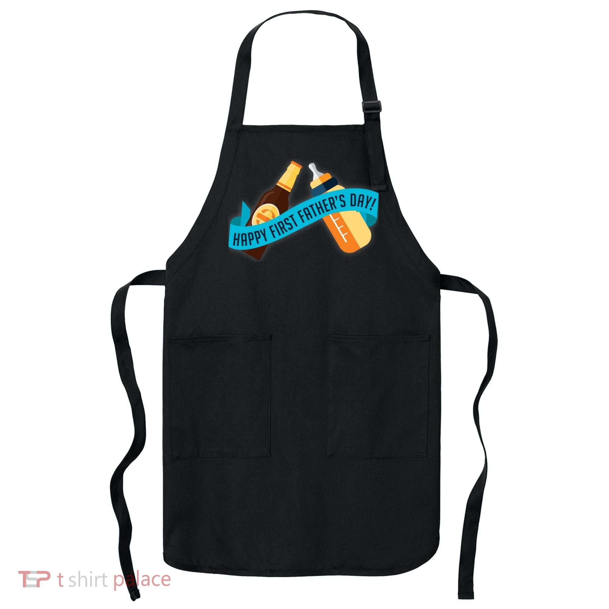 Happy First Father's Day Baby Bottle Apron