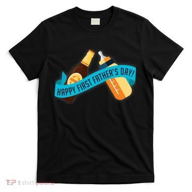 Happy First Father's Day Baby Bottle T-Shirt
