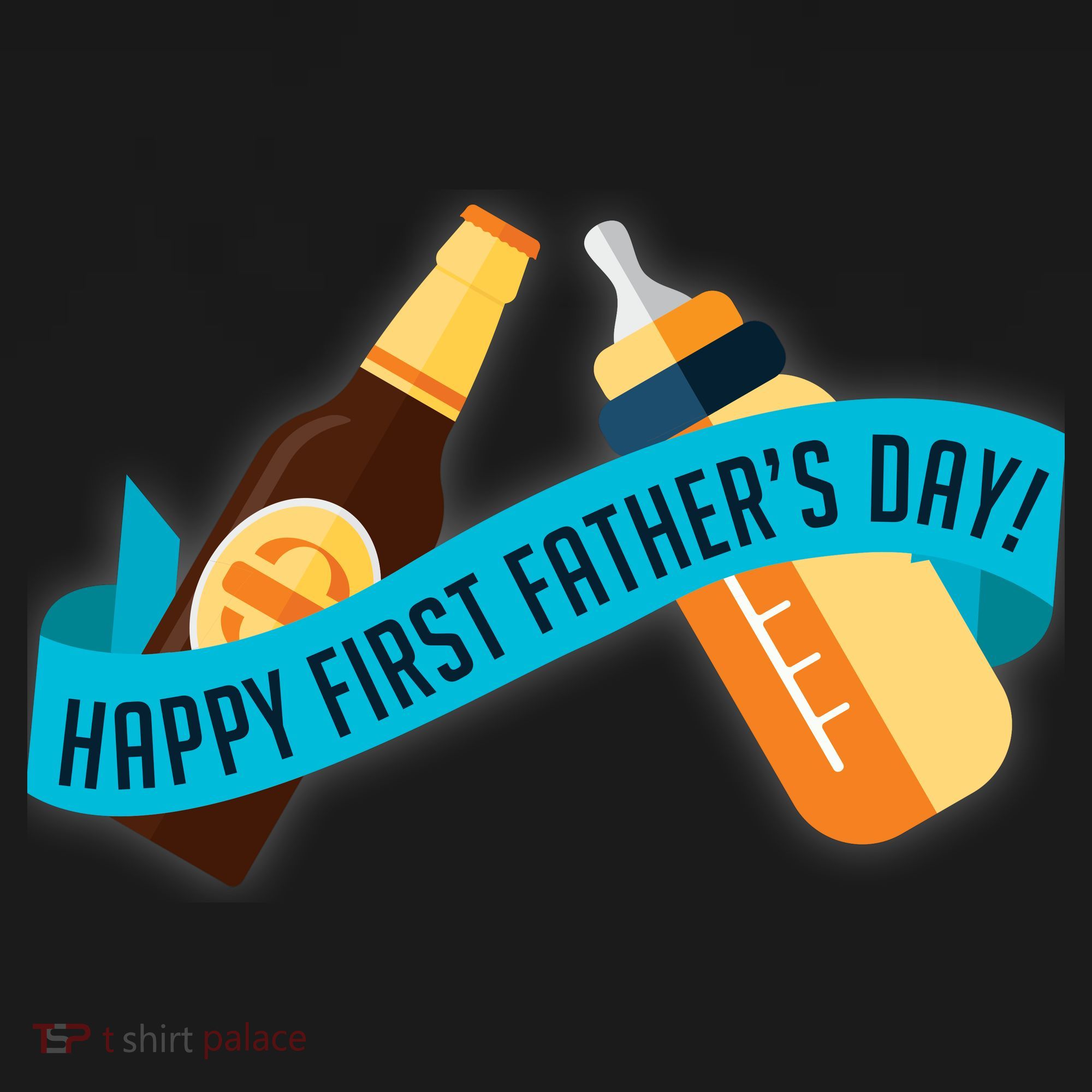 Happy First Father's Day Baby Bottle T-Shirt