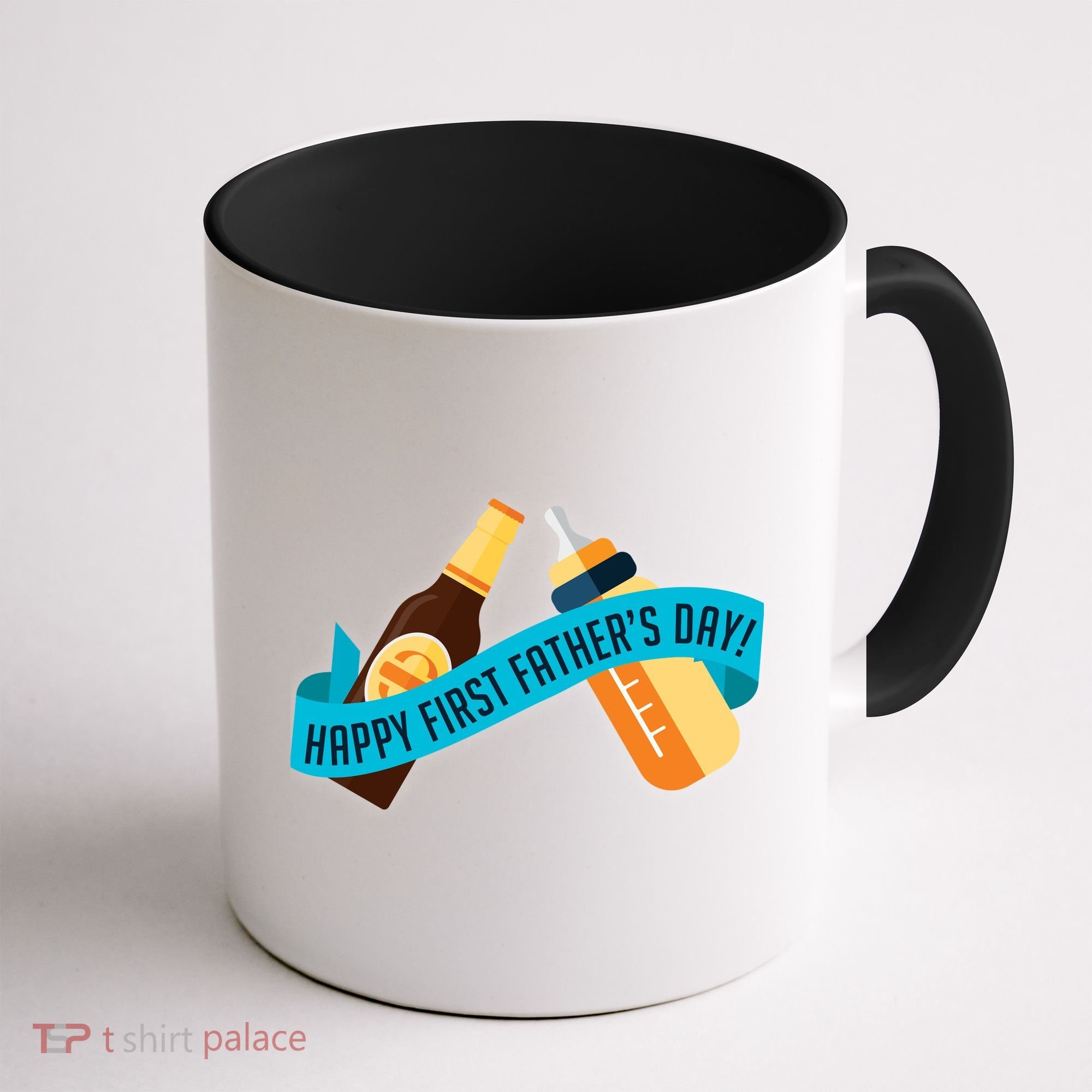 Happy First Father's Day Baby Bottle Coffee Mug