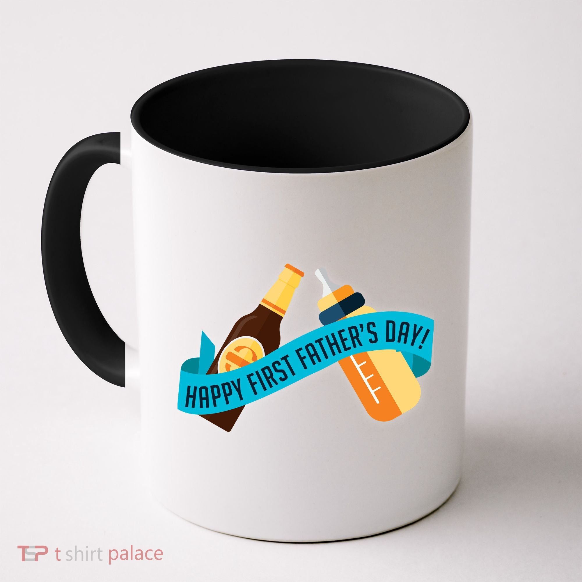 Happy First Father's Day Baby Bottle Coffee Mug