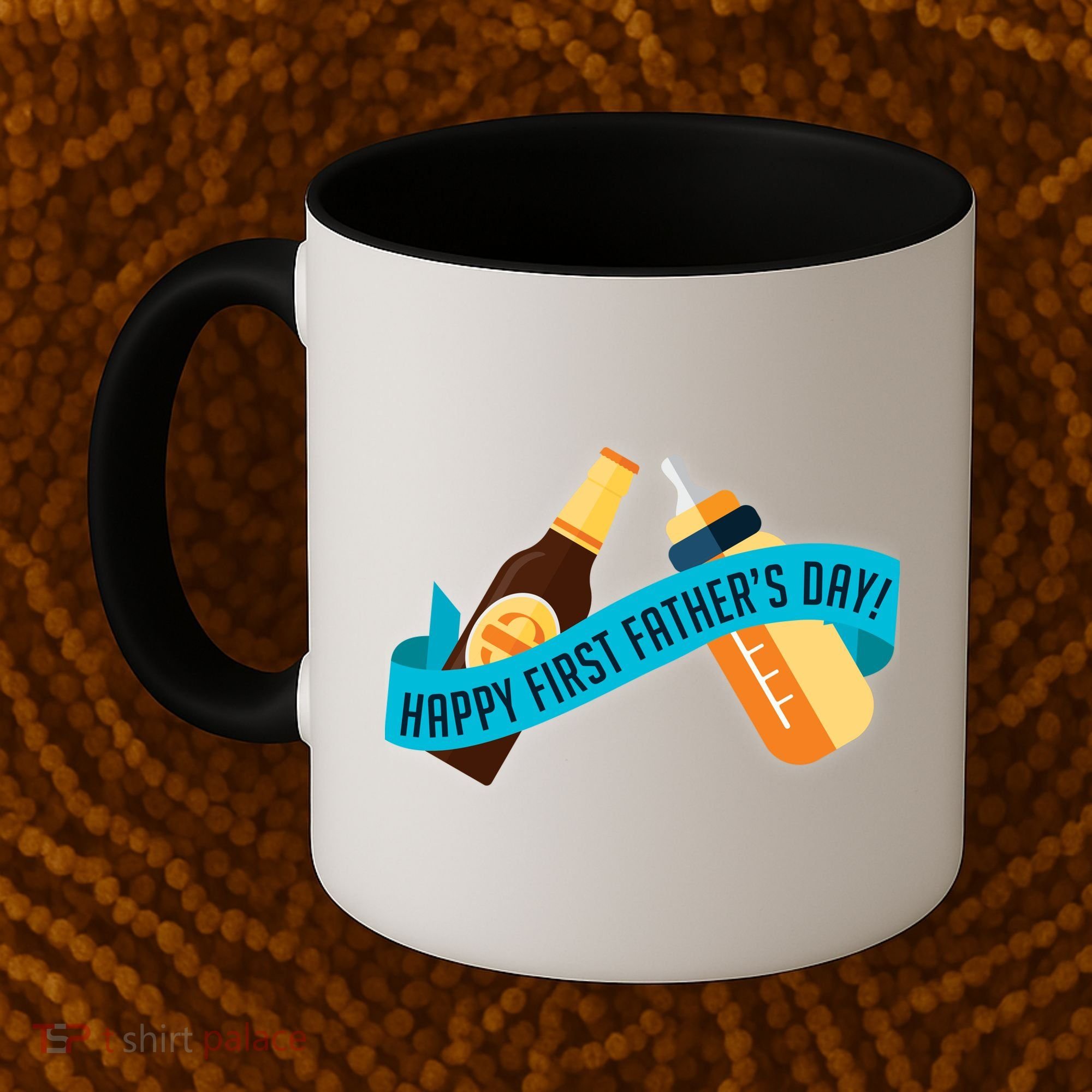 Happy First Father's Day Baby Bottle Coffee Mug