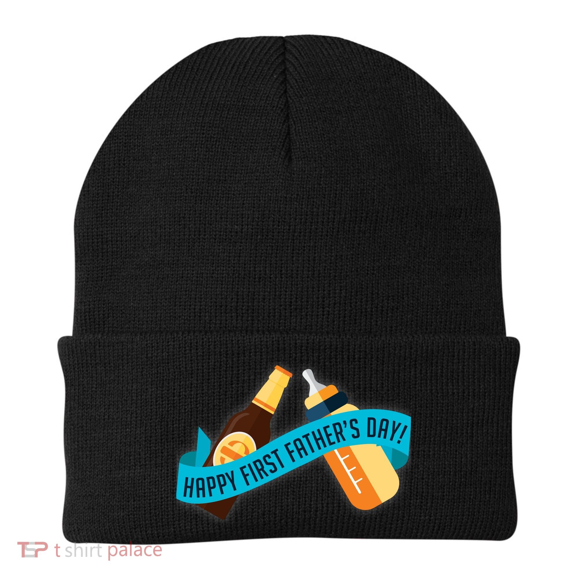 Happy First Father's Day Baby Bottle Beanie