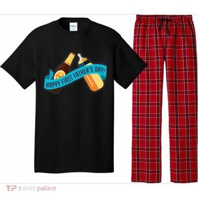 Happy First Father's Day Baby Bottle Pajama Set