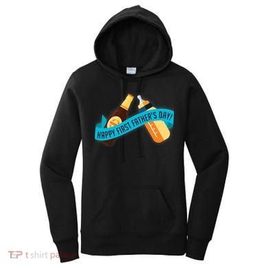 Happy First Father's Day Baby Bottle Women's Hoodie
