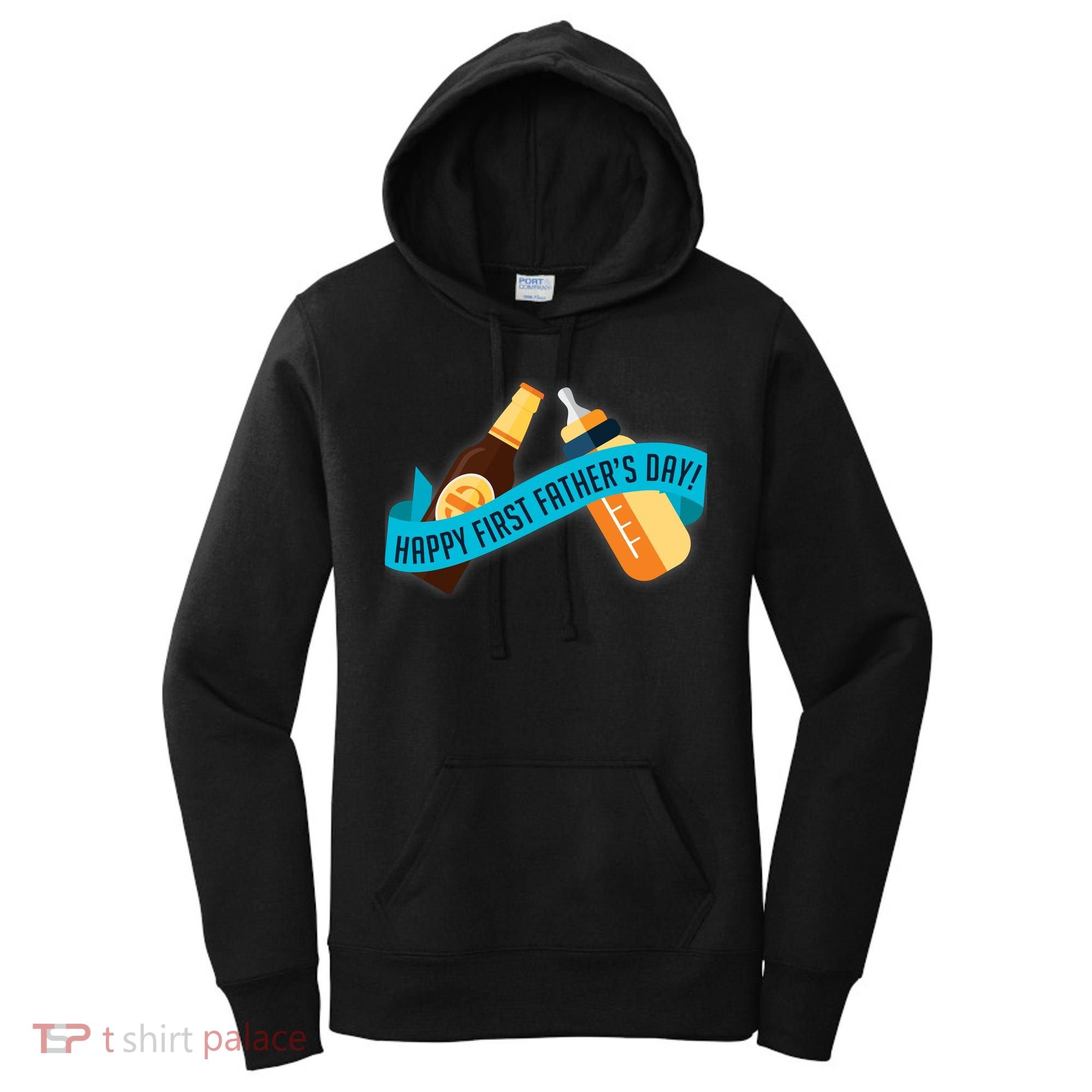 Happy First Father's Day Baby Bottle Women's Hoodie