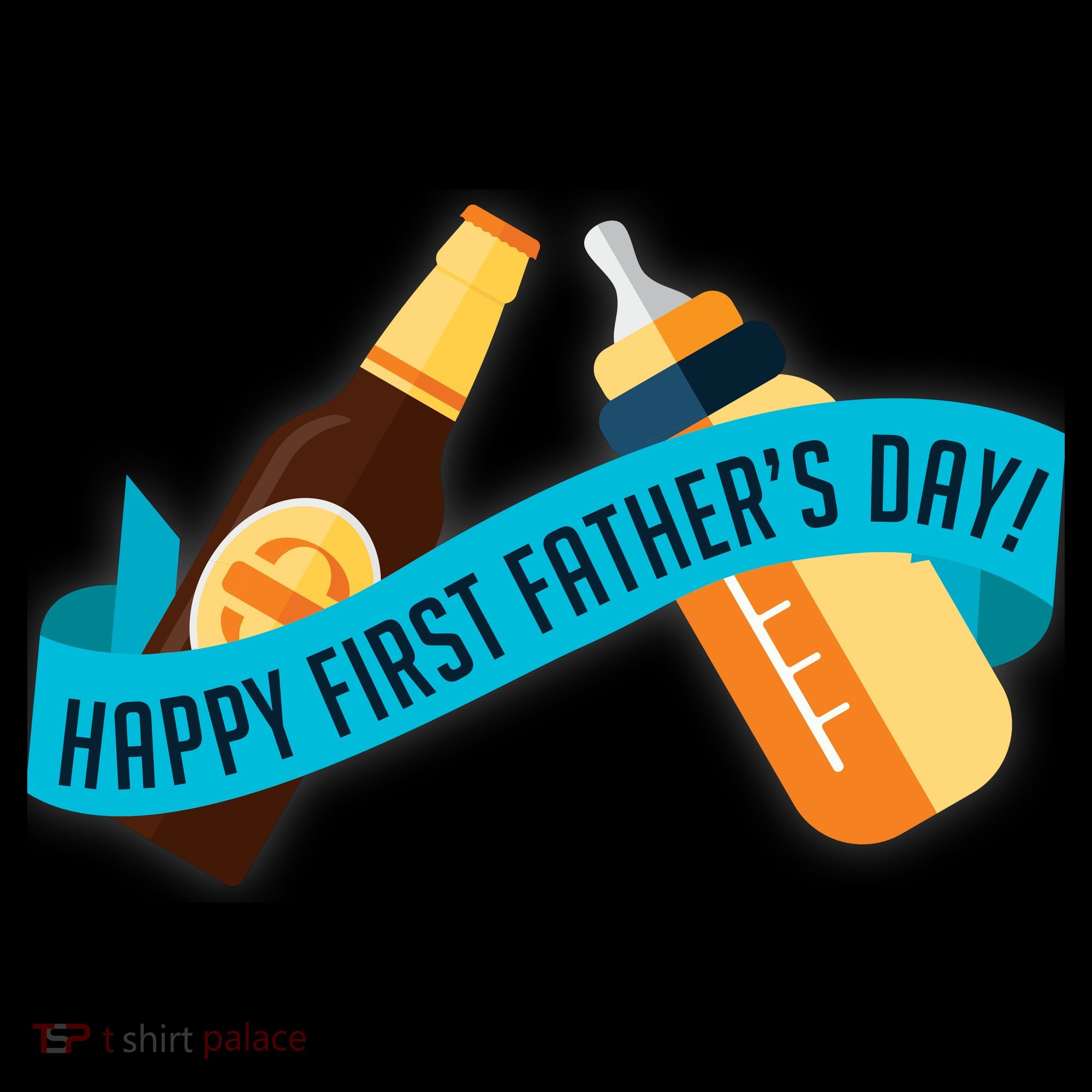 Happy First Father's Day Baby Bottle Mousepad