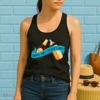 Happy First Father's Day Baby Bottle Women's Tank Top thumb 2