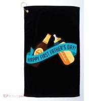 Happy First Father's Day Baby Bottle Golf Towel thumb 0