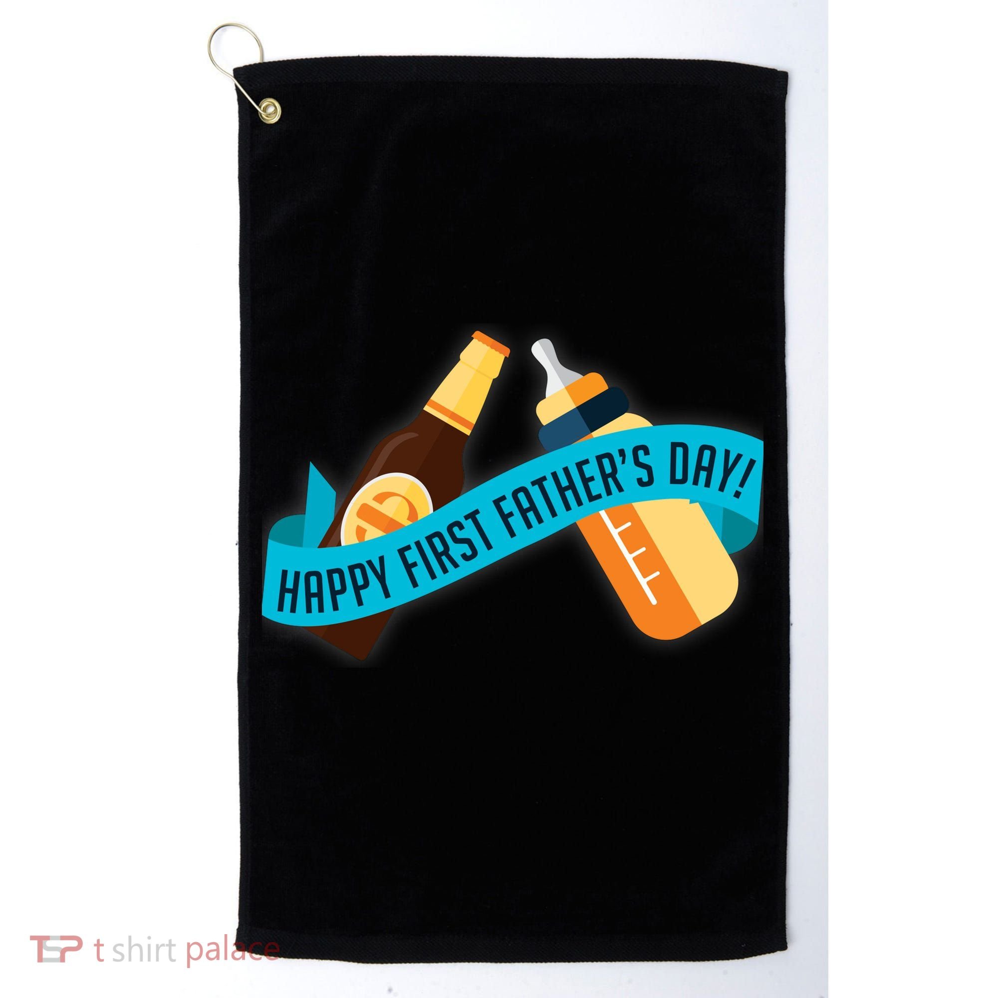 Happy First Father's Day Baby Bottle Golf Towel