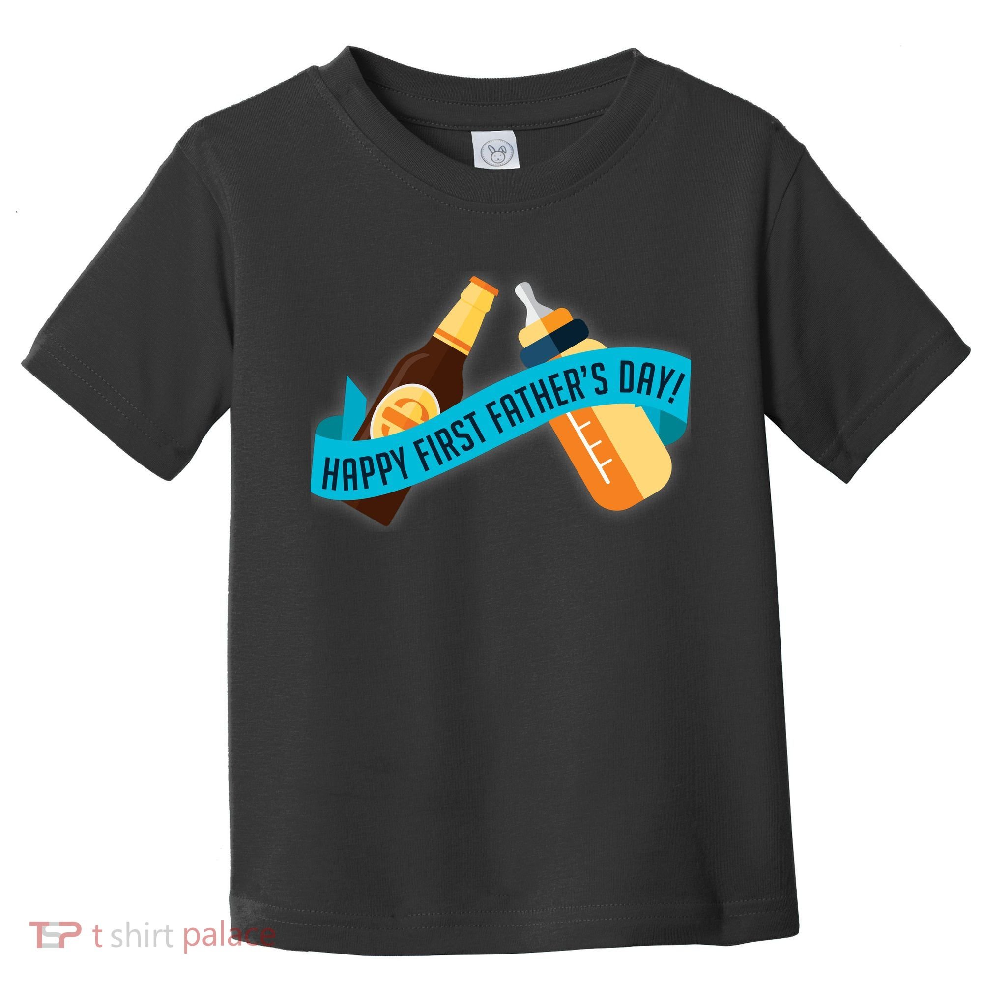Happy First Father's Day Baby Bottle Toddler T-Shirt