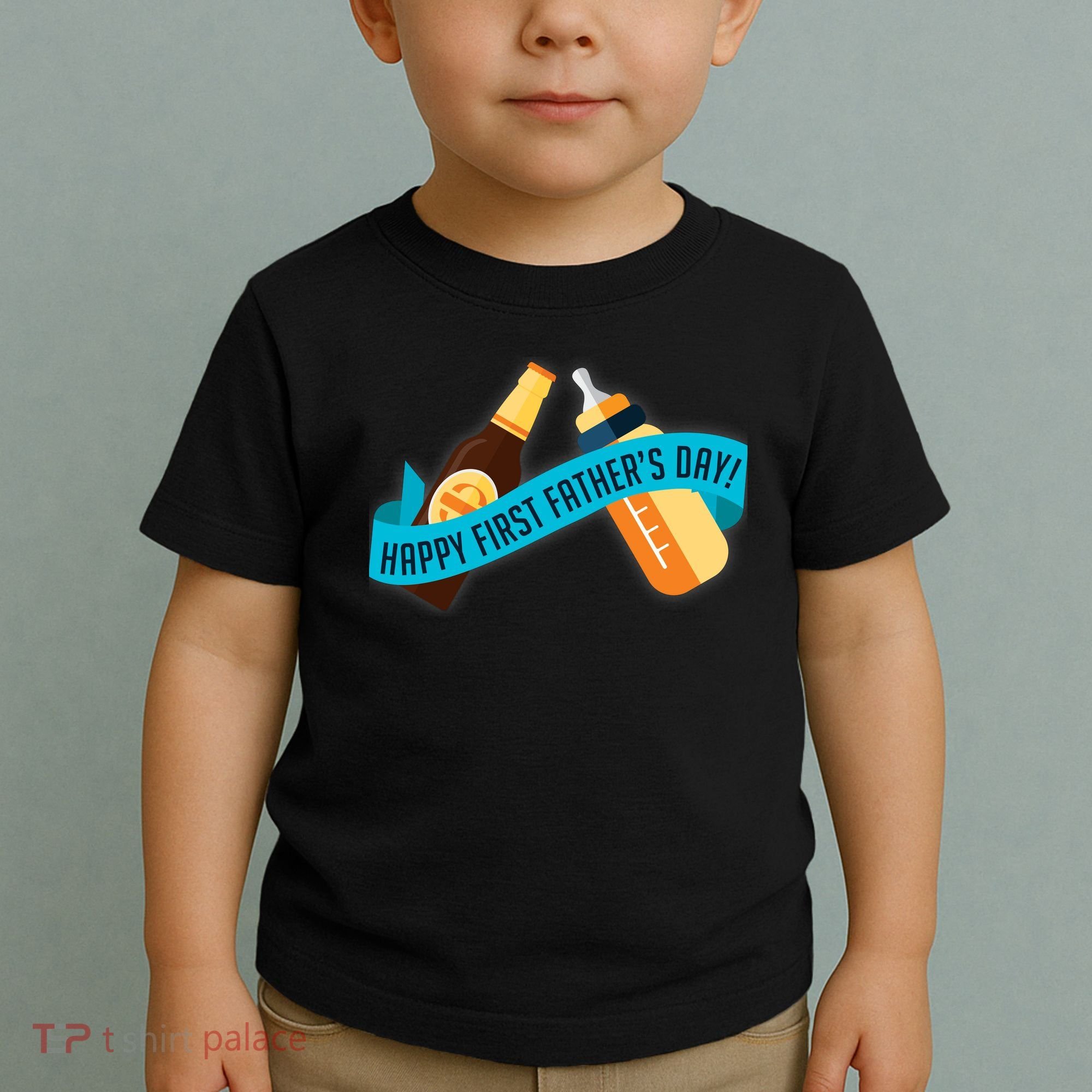 Happy First Father's Day Baby Bottle Toddler T-Shirt