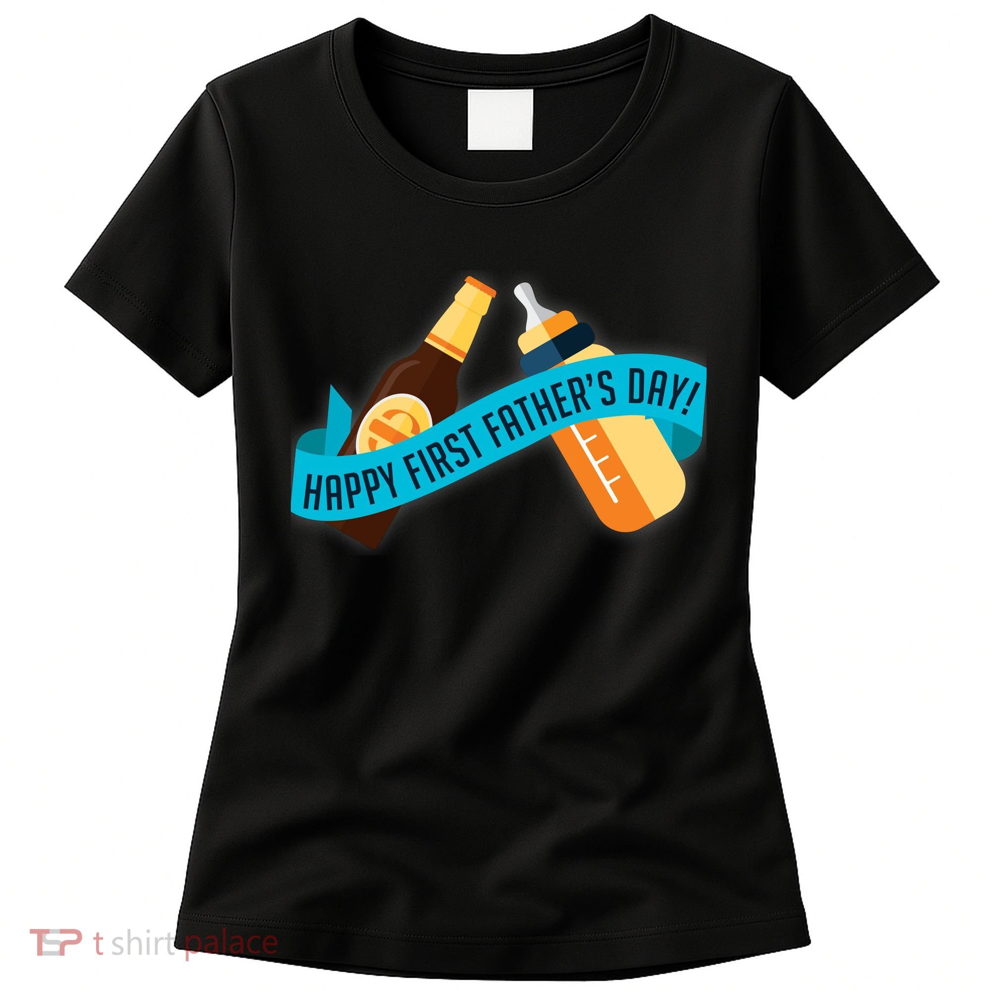 Happy First Father's Day Baby Bottle Women's T-Shirt