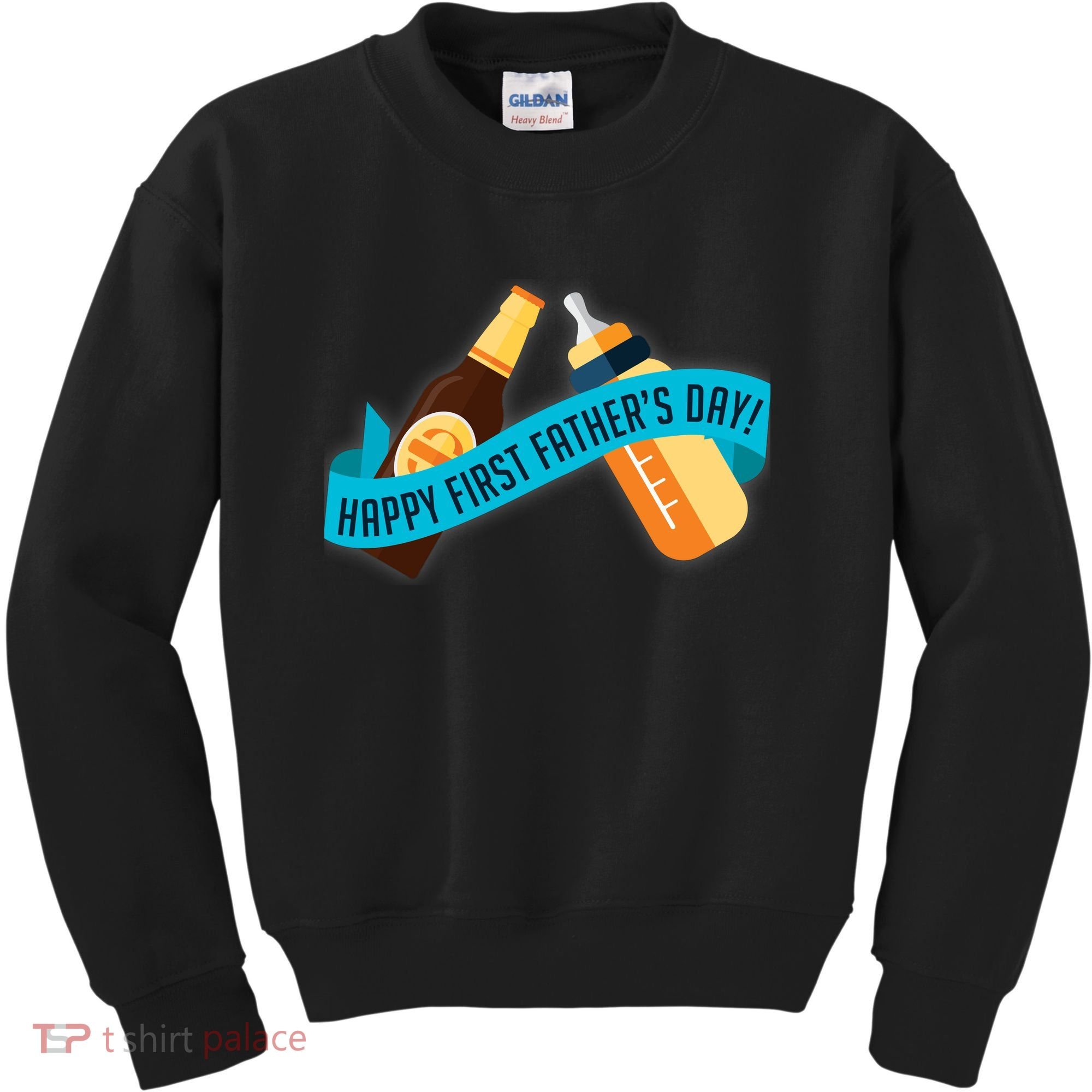 Happy First Father's Day Baby Bottle Kids Sweatshirt