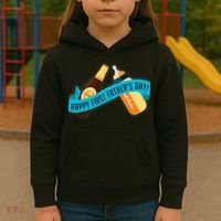 Happy First Father's Day Baby Bottle Kids Hoodie thumb 3
