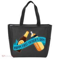 Happy First Father's Day Baby Bottle Tote Bag thumb 0