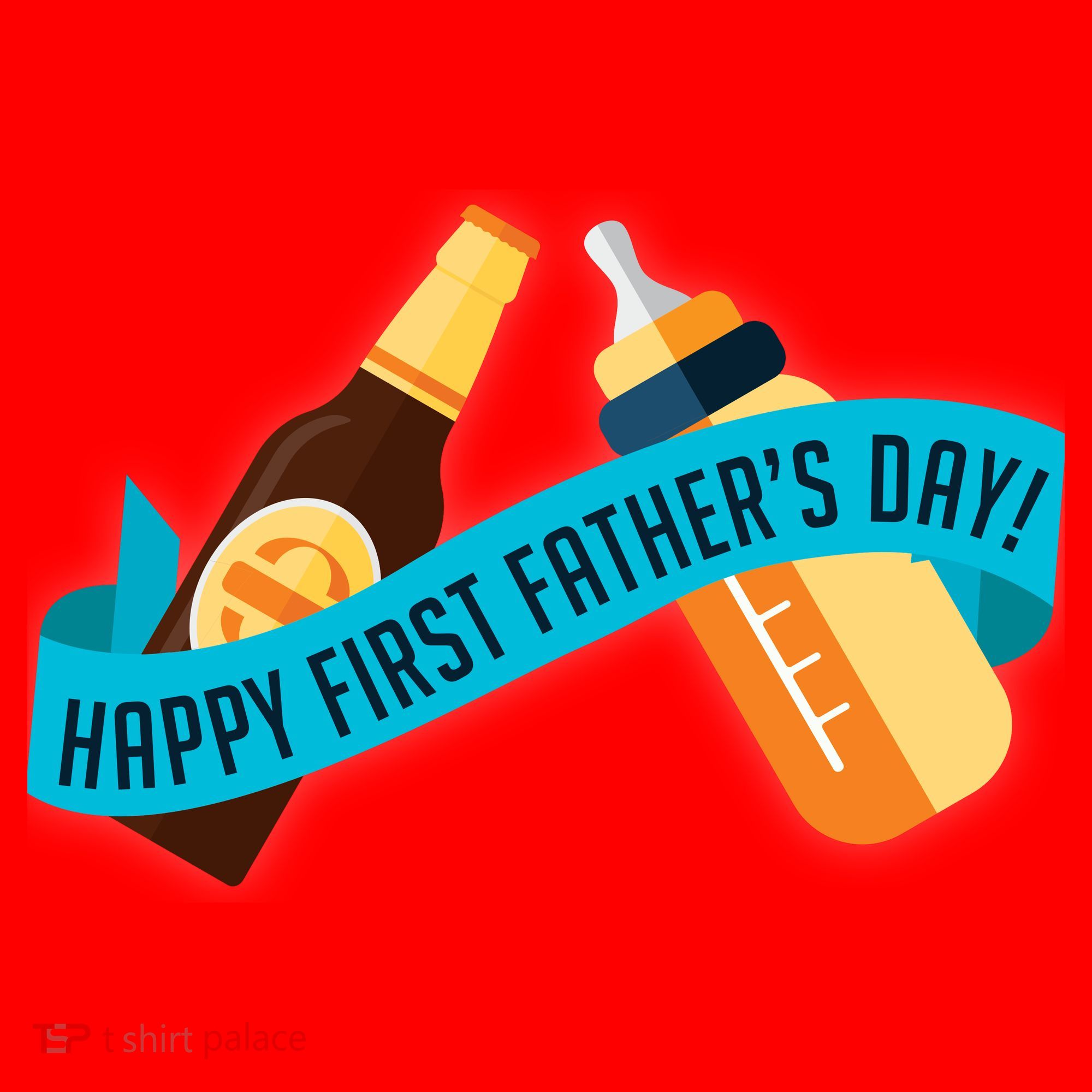 Happy First Father's Day Baby Bottle Santa Hat