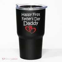 Happy First Father's Day Daddy Tumbler thumb 0