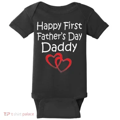 Happy First Father's Day Daddy Baby Bodysuit
