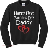 Happy First Father's Day Daddy Kids Sweatshirt thumb 0