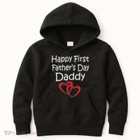 Happy First Father's Day Daddy Kids Hoodie thumb 0