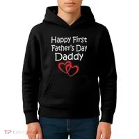 Happy First Father's Day Daddy Kids Hoodie thumb 4