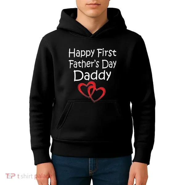 Happy First Father's Day Daddy Kids Hoodie