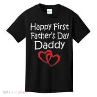 Happy First Father's Day Daddy Kids T-Shirt thumb 0