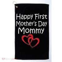 Happy First Mother's Day Mommy Golf Towel thumb 0