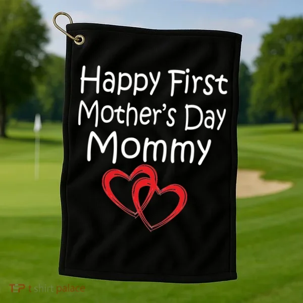Happy First Mother's Day Mommy Golf Towel
