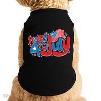 Happy Fourth Of July Red White And Blue Doggie Tank thumb 0