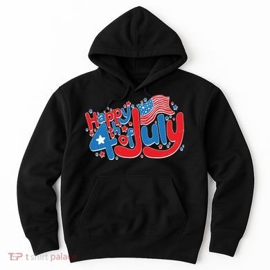 Happy Fourth Of July Red White And Blue Hoodie
